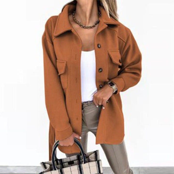 Stilfuld uld-look jakke til damer - Sophie